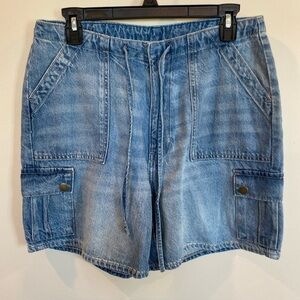 Arizona Cargo Shorts Denim Blue Womens Size 5 Y2K